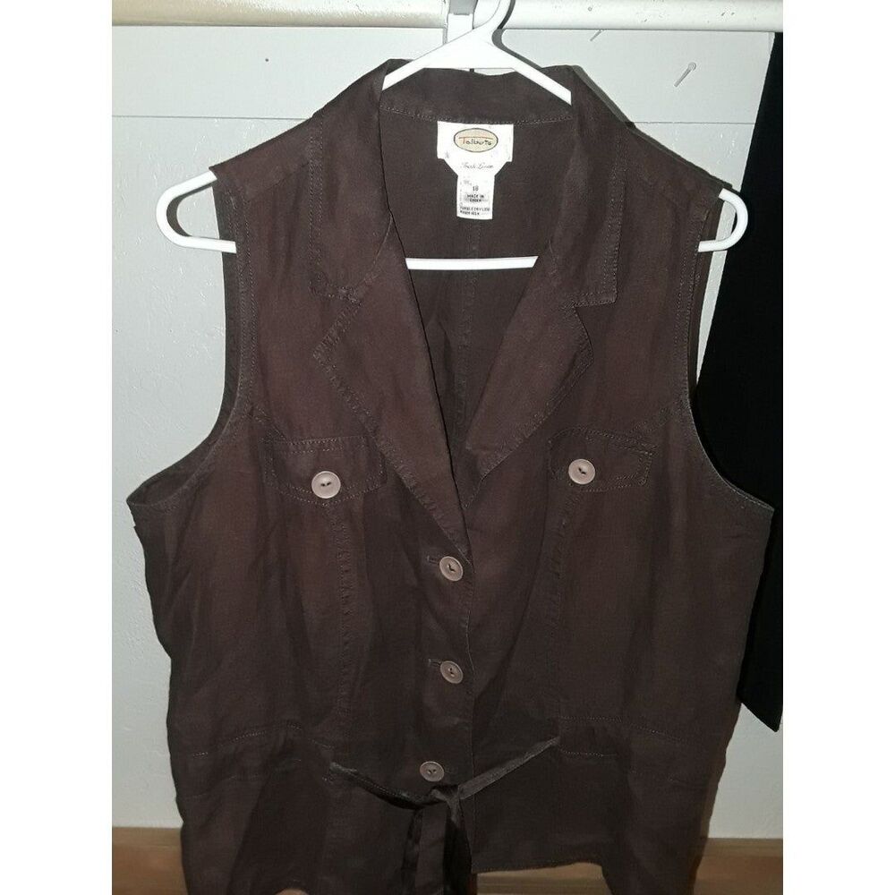 Talbots Vest Size 18 Brown
